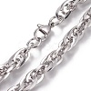 Tarnish Resistant 304 Stainless Steel Rope Chain Bracelets BJEW-I274-07S-2
