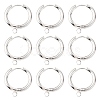 201 Stainless Steel Huggie Hoop Earring Findings STAS-P283-01J-S-2