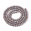 Electroplate Opaque Solid Color Glass Beads Strands EGLA-A044-P3mm-L10-3