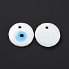 Handmade Lampwork Evil Eye Pendants X-LAMP-E106-02A-01-3