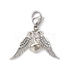 Alloy Wings and Iron Bell Pendant Decoration HJEW-JM01309-02-2