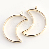 Rack Plating Alloy Open Back Bezel Pendants PALLOY-S047-39E-FF-1