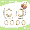 8Pcs Brass Spring Gate Rings KK-SC0003-45-2