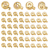80Pcs 2 Styles Brass Crimp Beads KK-ME0004-70-1