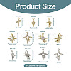 18Pcs 9 Style Brass Micro Pave Clear Cubic Zirconia Pendants KK-TA0001-10-3
