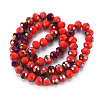 Electroplate Opaque Glass Beads Strands LS-EGLA-A034-P8mm-F20-2