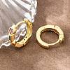 Brass Pave Cubic Zirconia Hoop Earrings KK-CBAD104-04G-I-1