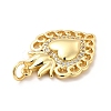 Rack Plating Brass Micro Pave Cubic Zirconia Pendants KK-K270-16G-3