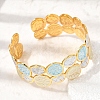 304 Stainless Steel Enamel Flat Round Open Cuff Bangles for Women SA-CBA1A30-03B-G-2