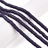 Flat Round Handmade Polymer Clay Bead Spacers X-CLAY-R067-4.0mm-04-2