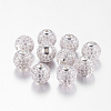 Brass Cubic Zirconia Beads ZIRC-D003-2S-1