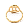 Ion Plating(IP) 201 Stainless Steel Constellations Gemini Finger Ring for Women RJEW-G266-06G-2