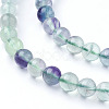 Natural Fluorite Beads Strands G-E112-6mm-19-3