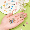 120Pcs 8 Colors Alloy Enamel Pendants ENAM-CJ0001-84-5