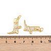 Brass Micro Pave Cubic Zirconia Pendants KK-P339-14G-3