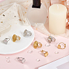 8Pcs 304 Stainless Steel Open Cuff Ring Component STAS-ME0002-78-4