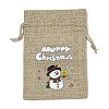 Christmas Printed Burlap Packing Pouches Drawstring Bags ABAG-Q053-02A-01-1
