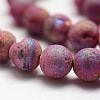 Electroplated Natural Quartz Crystal Beads Strands G-K174-01E-3