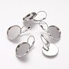 Brass Leverback Earring Findings X-KK-H024-P-1