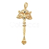 Brass Micro Pave Cubic Zirconia Big Pendants KK-B147-04G-12-1