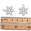 Snowflake Alloy Enamel Pendants X-ENAM-R041-34-2