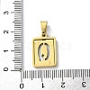 304 Stainless Steel Alphabet Pendants STAS-S152-01G-Q-3