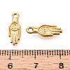 304 Stainless Steel Hamsa Hand with Eye Charms STAS-T072-47G-3