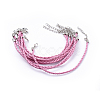 Trendy Braided Imitation Leather Bracelet Making BJEW-S076-015-2