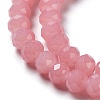 Baking Paint Imitation Jade Glass Bead Strands DGLA-A034-J8MM-A3-4