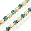 Brass Rhinestone Strass Chains CHC-N017-001A-A11-2