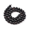 Natural Black Tourmaline Beads Strands X-G-F666-05-10mm-2
