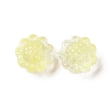 Transparent Spray Painted Glass Beads X-GLAA-I050-06J-2