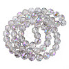 Electroplate Transparent Glass Beads Strands EGLA-N002-34B-C06-2
