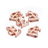 Rose Gold Plated Alloy Letter Pendants X-PALLOY-J718-01RG-E-2