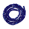 Electroplate Opaque Solid Color Glass Beads Strands EGLA-A044-P1mm-L07-3