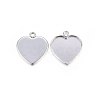 Tarnish Resistant 304 Stainless Steel Pendant Cabochon Settings STAS-P210-10P-02-1