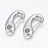 Tarnish Resistant 304 Stainless Steel Push Gate Snap Keychain Clasp Findings STAS-G143-11F-1