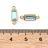 Birthstone 304 Stainless Steel Rhinestone Connector Charms STAS-L022-576G-08-3