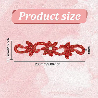 Flower Hotfix Rhinestone DIY-WH0504-33A-1