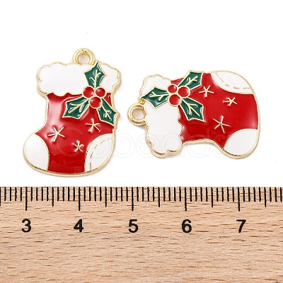 Christmas Theme Rack Plating Alloy Pendants FIND-M020-04G-06-1