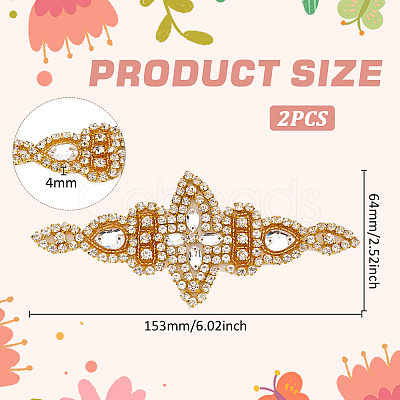 Alloy Rhinestone Ornmament Accessories DIY-WH0021-82G-1