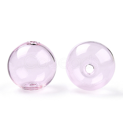 Transparent Blow High Borosilicate Glass Globe Beads X-GLAA-T003-09A-1