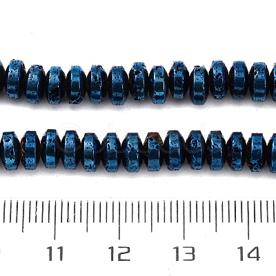 Electroplated Natural Lava Rock Beads Strands G-A256-E01-01H-1