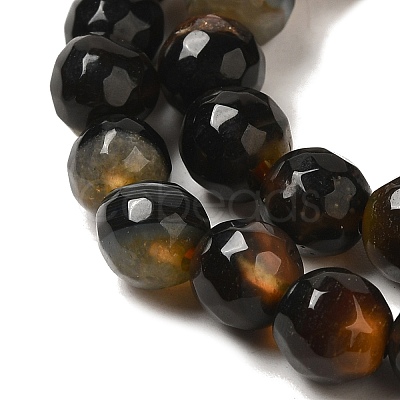 Natural Agate(Dyed & Heated) Beads Strands G-H066-B02-01-1