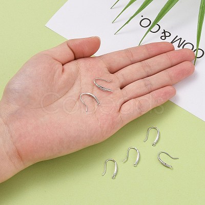 Anti-Tarnish Rhodium Plated 925 Sterling Silver Earring Hooks STER-K168-096P-1