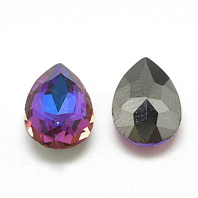 DIY Pointed Back K9 Glass Rhinestone Cabochons LS-RGLA-T052-7x10mm-04-1