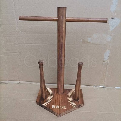 Baseball Wooden T Bar Champion Ring Display Stands ODIS-WH0086-231-1