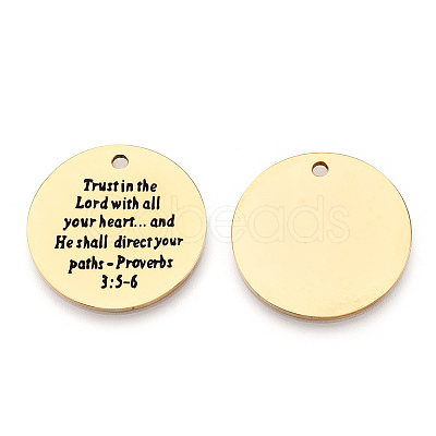 201 Stainless Steel Pendants STAS-T064-37G-23-1