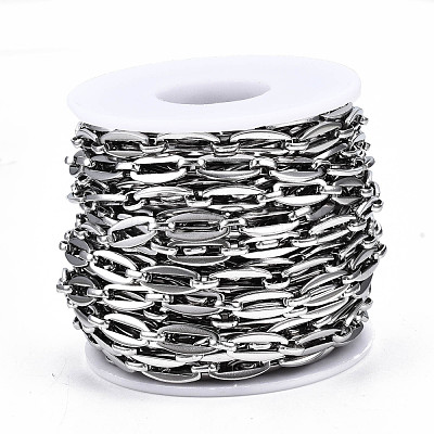 Tarnish Resistant 304 Stainless Steel Link Chains CHS-T003-18P-NF-1