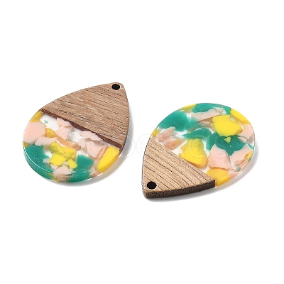 Resin and Walnut Pendants FIND-R051-15F-1